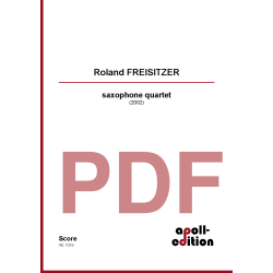 FREISITZER Roland: Saxophone Quartet FREISITZER Roland: Saxophone Quartet
