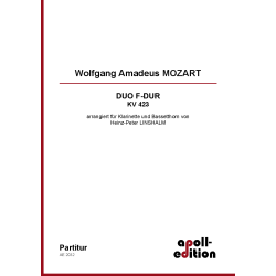 MOZART Wolfgang Amadeus: Duo F-Dur KV 423 MOZART Wolfgang Amadeus: Duo F-Dur KV 423