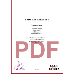 ENDE DES HERBSTES, Liederzyklen von A. Blechinger, Fr.-P. Descamps und Á. Bánlaky