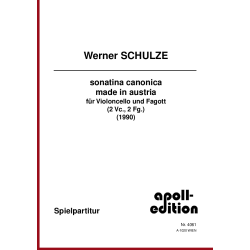 SCHULZE Werner: sonatina canonica made in austria (1990) SCHULZE Werner: sonatina canonica made in austria (1990)