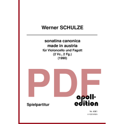SCHULZE Werner: sonatina canonica made in austria (1990) SCHULZE Werner: sonatina canonica made in austria (1990)