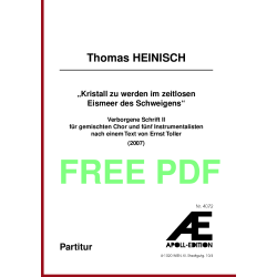 HEINISCH Thomas: Kristall zu werden im zeitlosen Eismeer des Schweigens