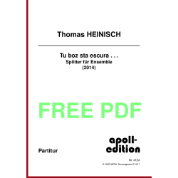 HEINISCH Thomas: Tu boz sta escura...