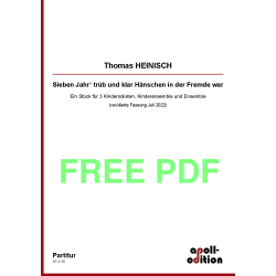 HEINISCH Thomas: Sieben Jahr' trüb und klar Hänschen in der Fremde war