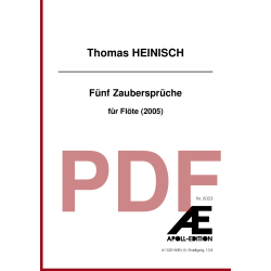 HEINISCH Thomas: Fünf Zaubersprüche (2005) HEINISCH Thomas: Fünf Zaubersprüche (2005)