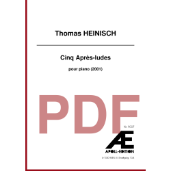 HEINISCH Thomas: Cinq Après-ludes (2001) HEINISCH Thomas: Cinq Après-ludes (2001)